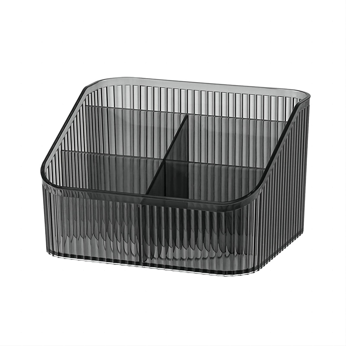 DASITON Large Capacity Makeup Brush Holder,8 Slot Makeup Brush Cup,Vintage striped Make Up Brush Holder,for Vanity Decor,Bathroom Countertops,Desk Storage Container,Cosmetic Display cases(Green-XL)