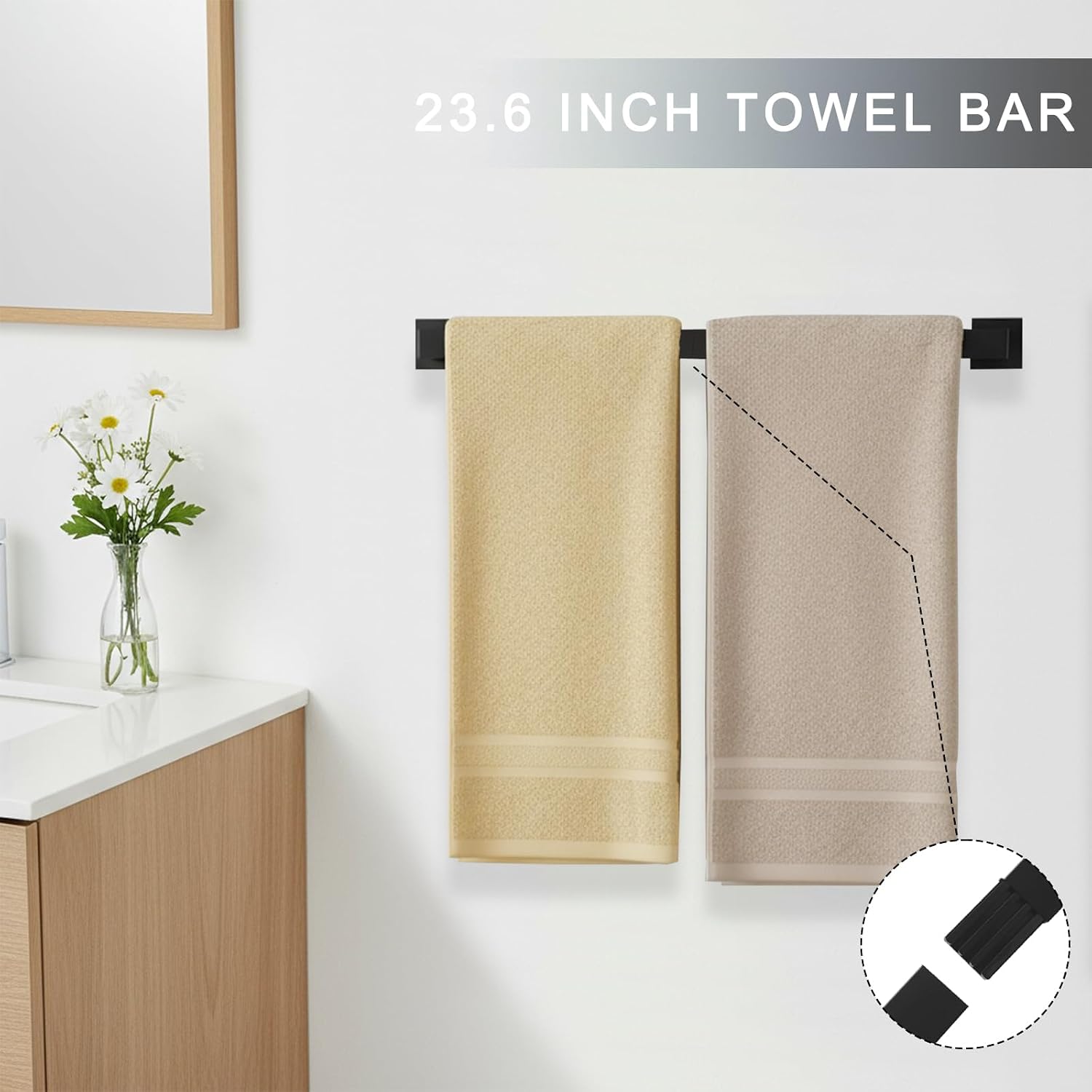 24 Inch Stainless Steel Bathroom Towel Bar Set