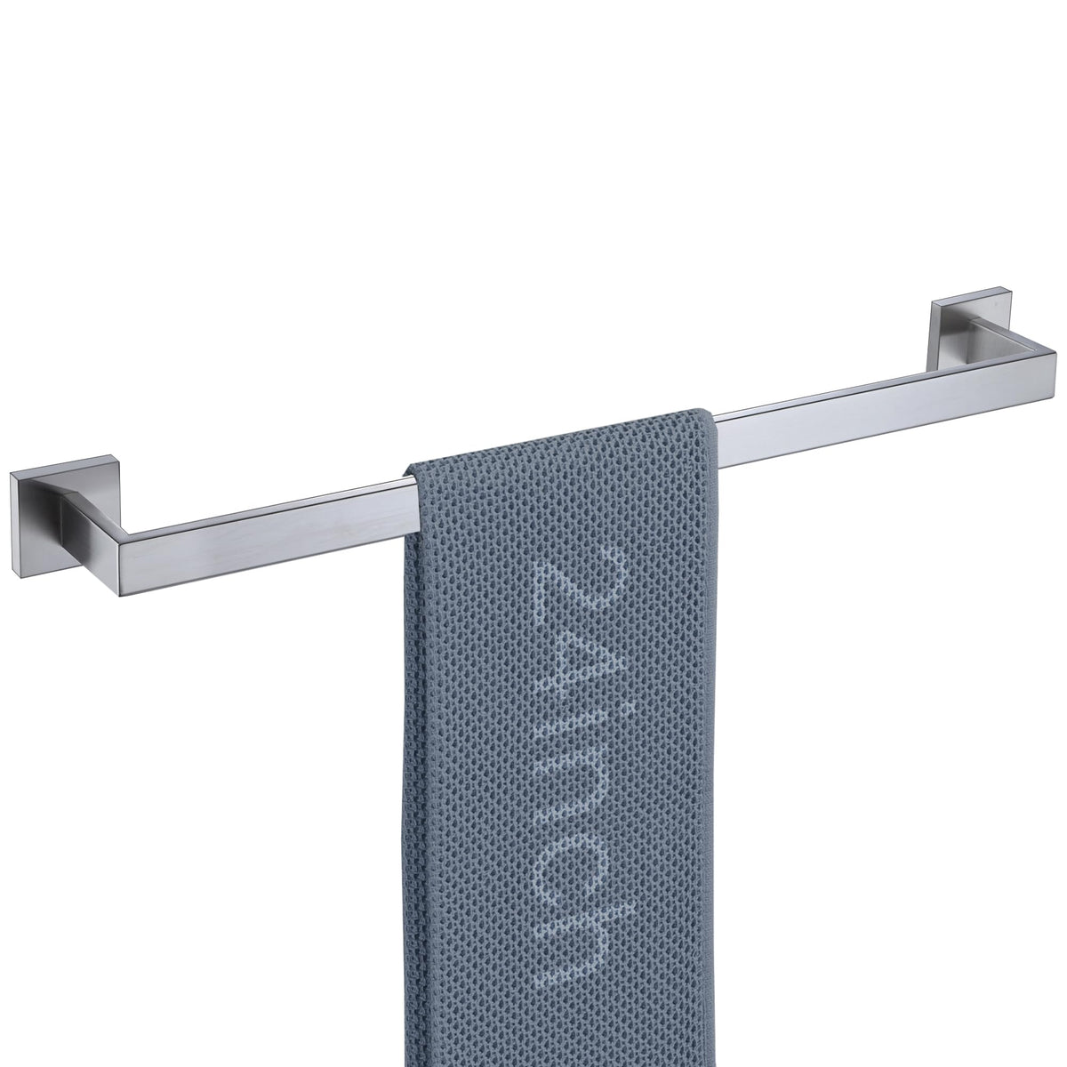 LANC 2 Pack Bath Towel Bars, Matte Black 24-Inch Bathroom Towel Rail Square Towel Racks Kitchen Towel Holders, Stainless Steel Wall Mount Towel Hanger Towel Rods,A8804-6MB