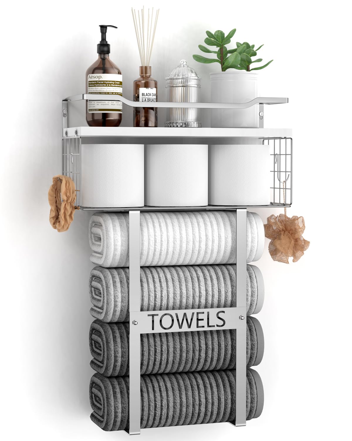 Aetyord Towel Racks for Bathroom Wall Mounted Towel Storage Organize