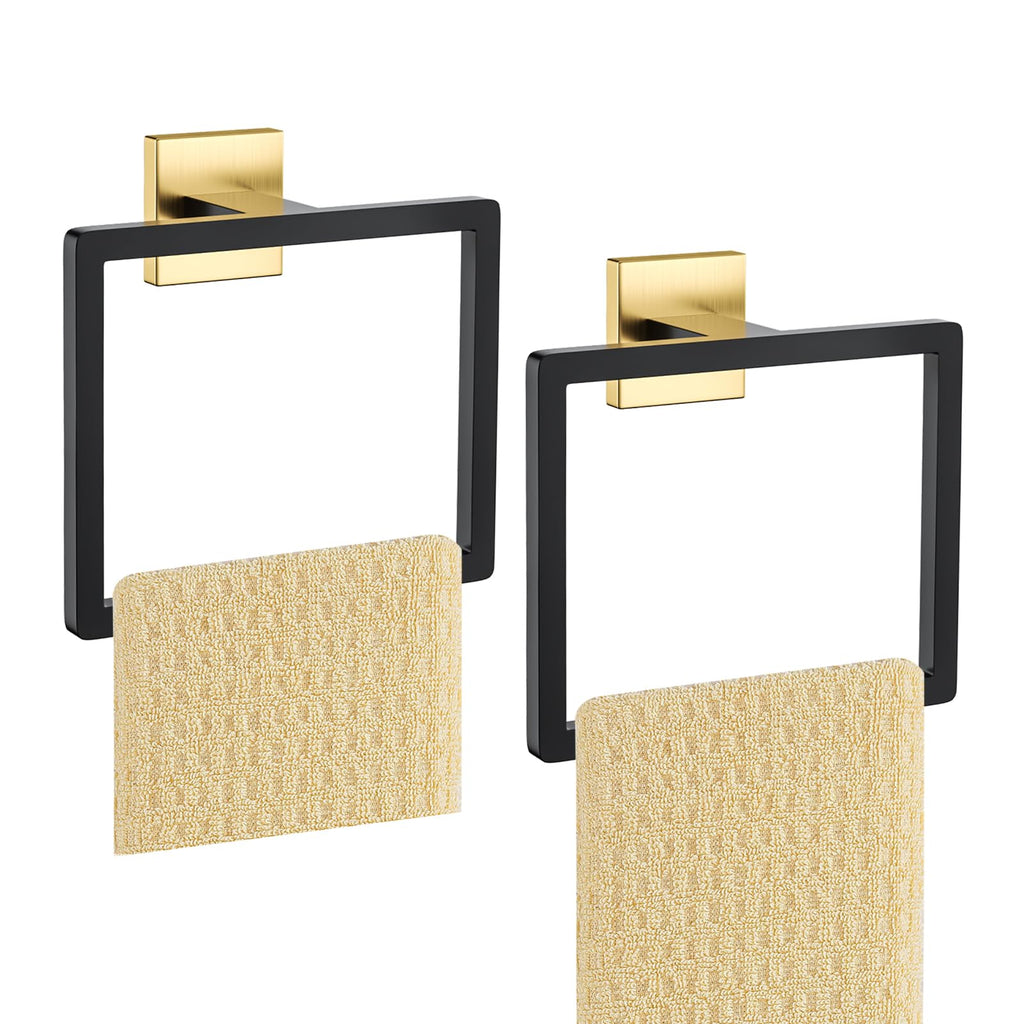 2-Piece Polished Chrome Towel Ring,Hand Towel Holder,Modern Towel Holder Stainless Steel Towel Rack Wall-Mounted Bathroom Towel Hanger
