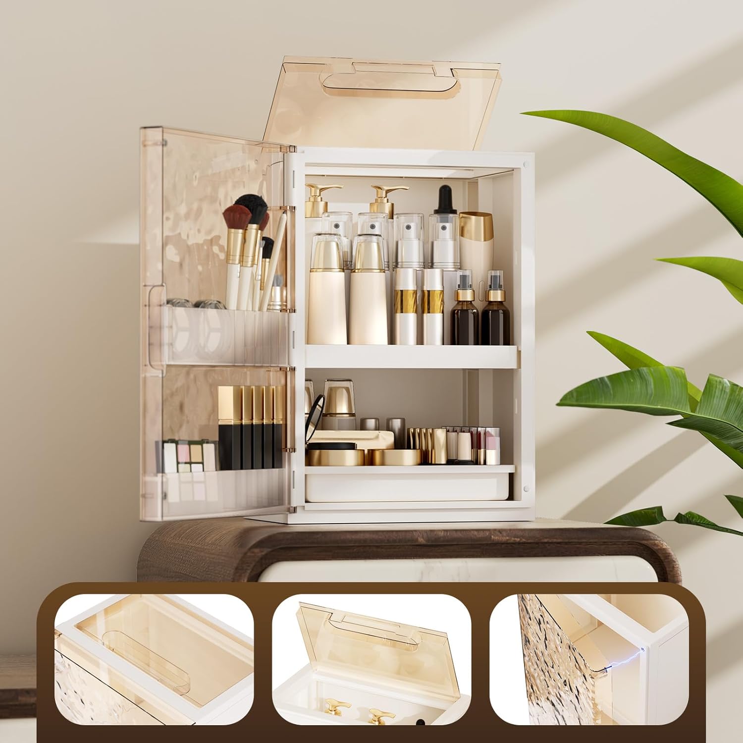 AERCI Makeup Organizer, Beige