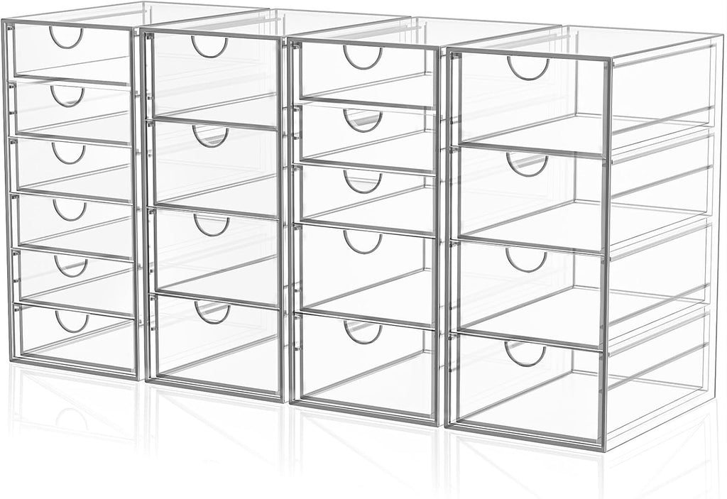 Acrylic Makeup Organizer with 19 Drawers,Storage Drawer Organizer