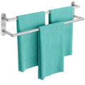 Towel Rack for Bathroom, Double Towel Bar 24Inch, Stainless Steel Bathroom Towel Holder, Double Towel Hanger Wall Mounted Towel Rod, Bathroom Towel Rack(Brushed Nickel)