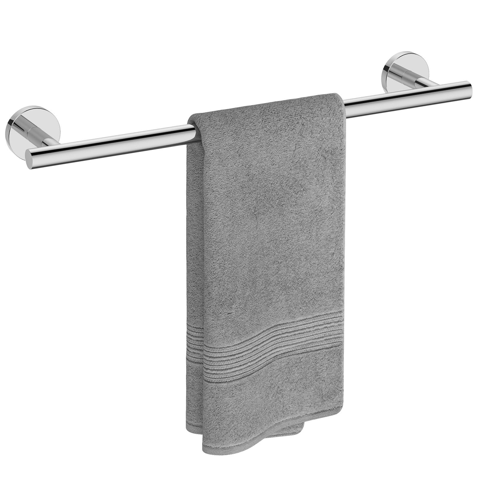 USHOWER Brushed Nickel Towel Bar, 24-Inch Towel Racks for Bathroom