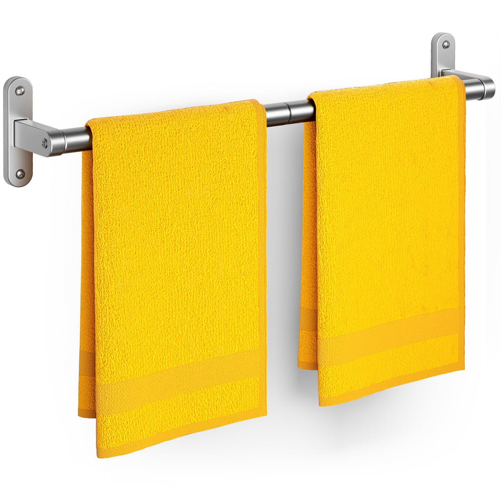 Powools Matte Black 24" Towel Rack, Rustproof Wall Mounted Towel Bar