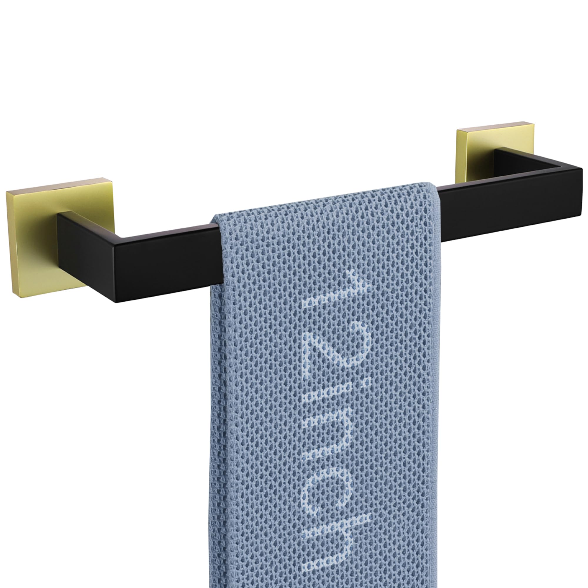 LANC 2 Pack Bath Towel Bars, Matte Black 24-Inch Bathroom Towel Rail Square Towel Racks Kitchen Towel Holders, Stainless Steel Wall Mount Towel Hanger Towel Rods,A8804-6MB