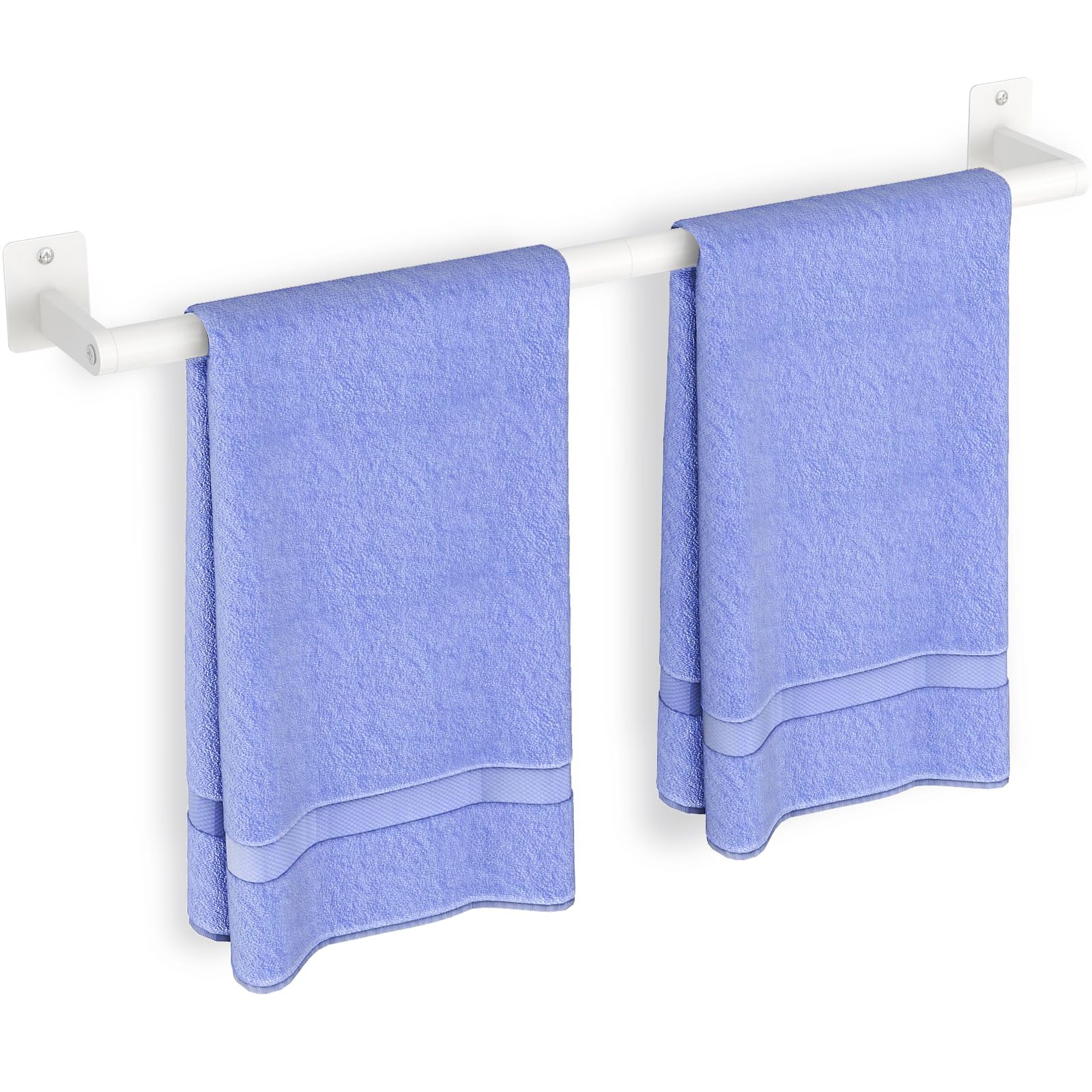 Bathroom Towel Bar, 24 Inch Towel Racks for Bathroom Wall Mounted, Heavy Duty Hand Towel Holder Organizer, Modern Home Decor Towel Rod, Matte Black Single Bar
