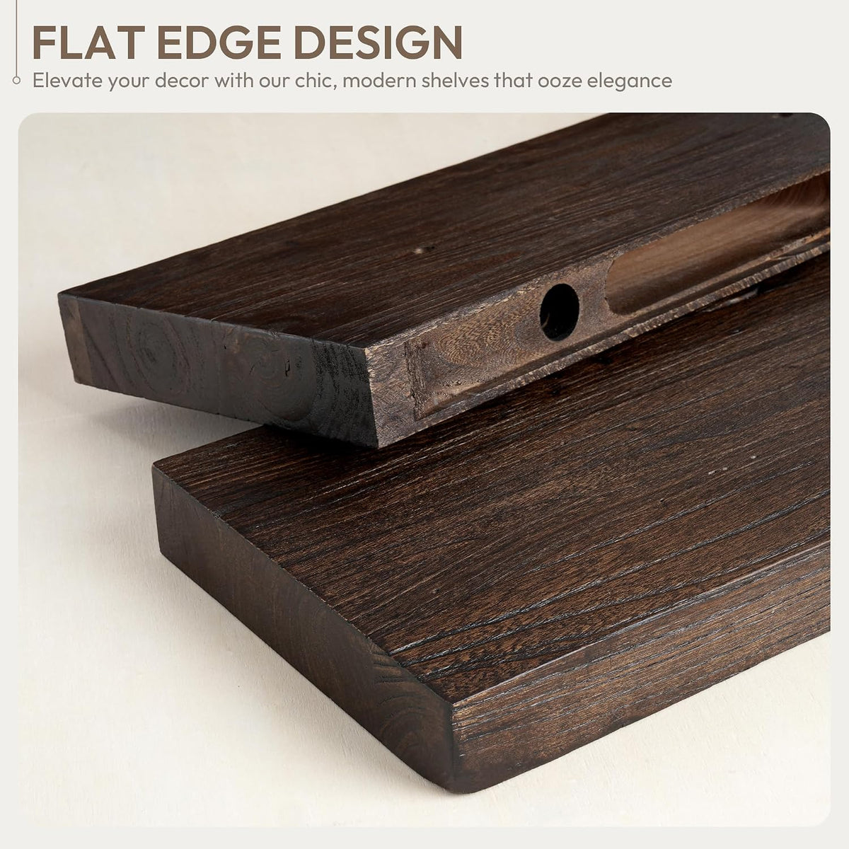 Marsmiles 48in Solid Wood Floating Shelves for Wall, 1Pack|Walnut
