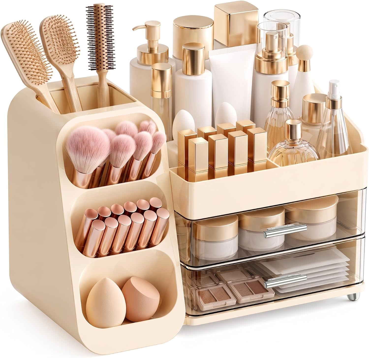 Large Makeup Organizer Countertop for Vanity Skincare Organizers Cream