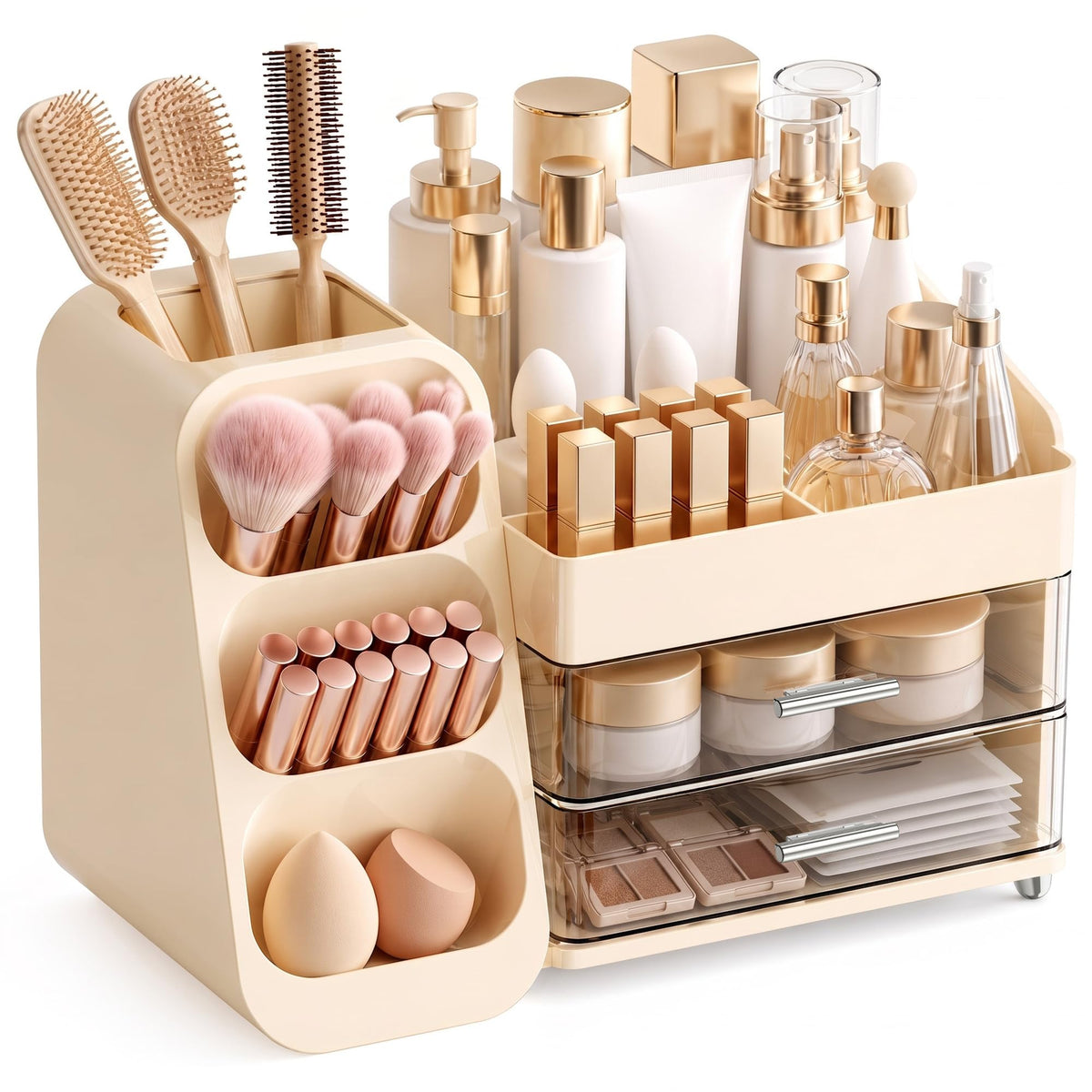 Large Makeup Organizer Countertop for Vanity Skincare Organizers Cream