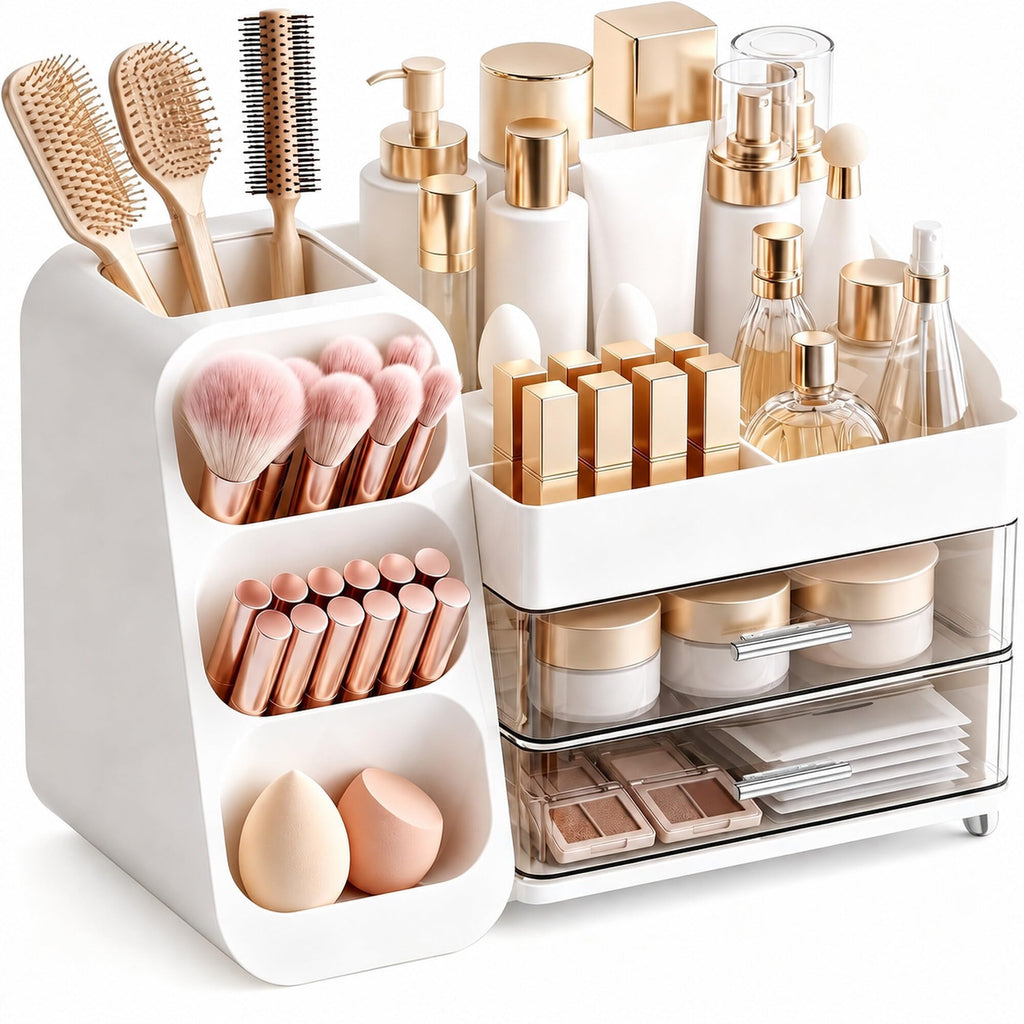 Large Makeup Organizer Countertop for Vanity Skincare Organizers Cream