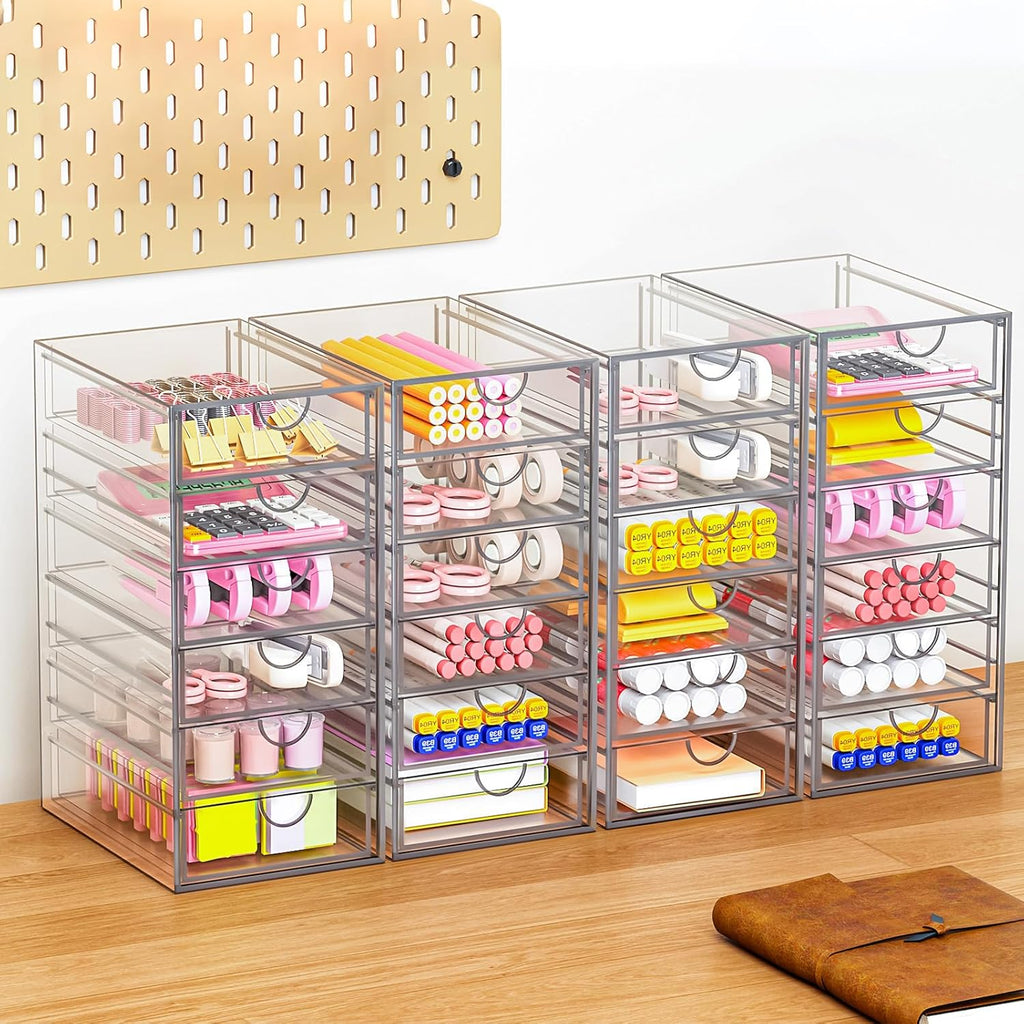 Acrylic Makeup Organizer with 19 Drawers,Storage Drawer Organizer