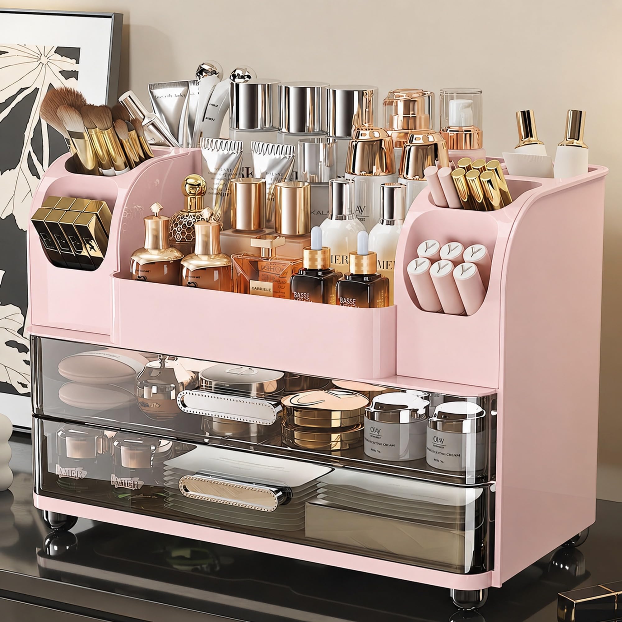 Large Makeup Organizer for Vanity - Perfume Cosmetic Display Cases