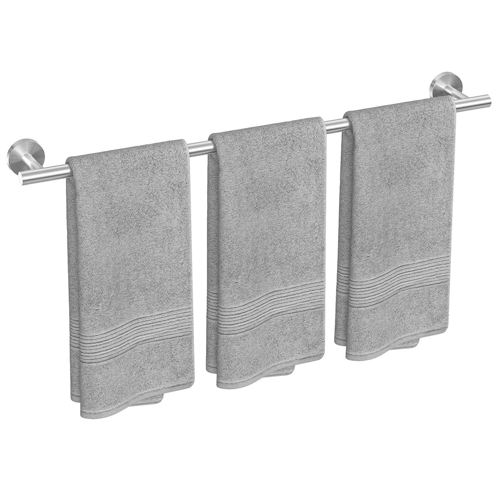 USHOWER Brushed Nickel Towel Bar, 24-Inch Towel Racks for Bathroom