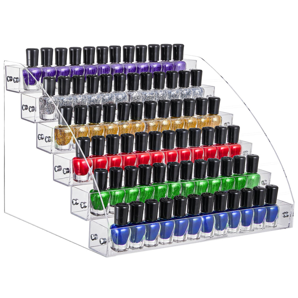 KINGROW Nail Polish Organizer, Acrylic Paint Display for table 6 Tier