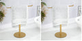 Black T-Shaped Hand Towel Holder Stand for Countertops, Stainless Steel