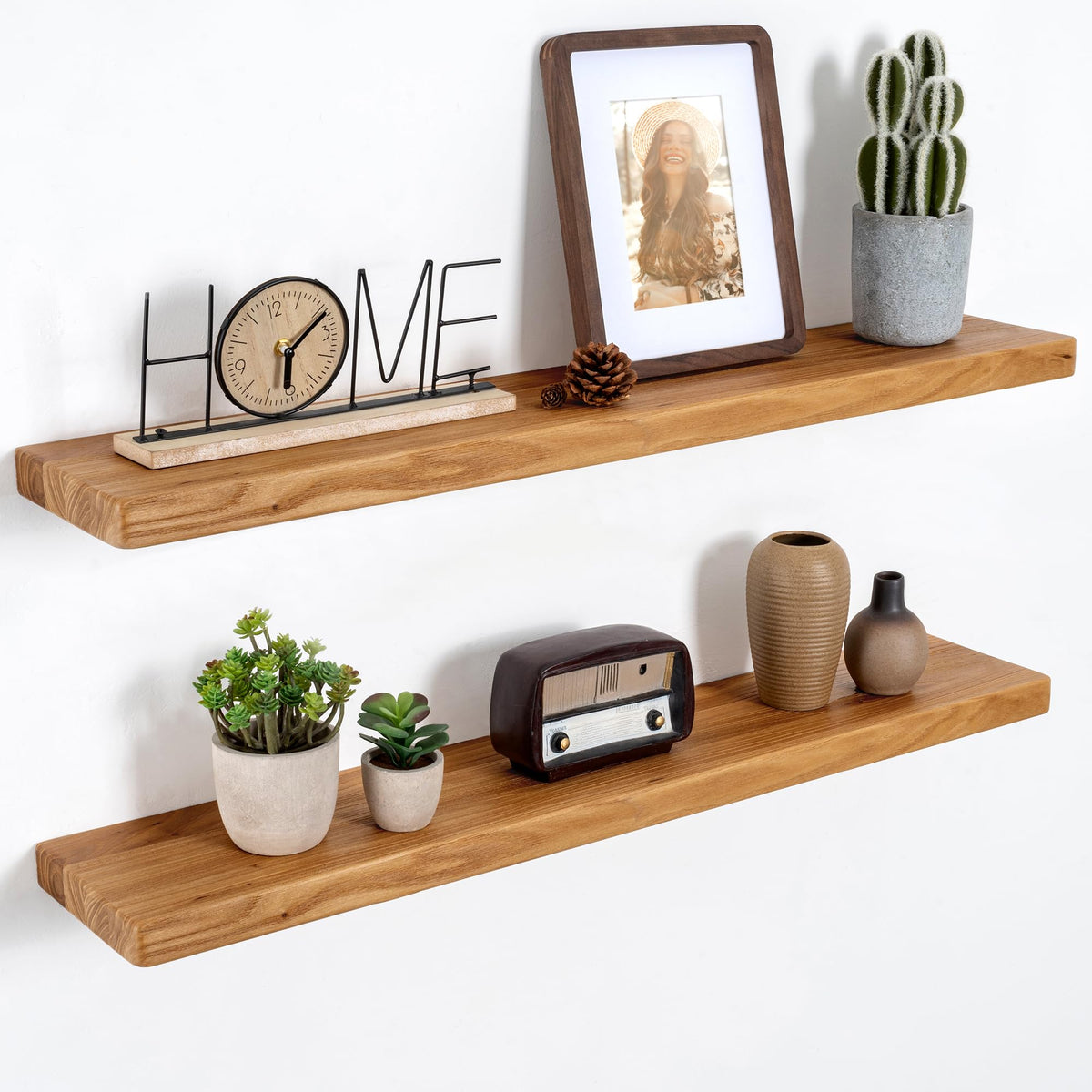 Marsmiles 48in Solid Wood Floating Shelves for Wall, 1Pack|Walnut