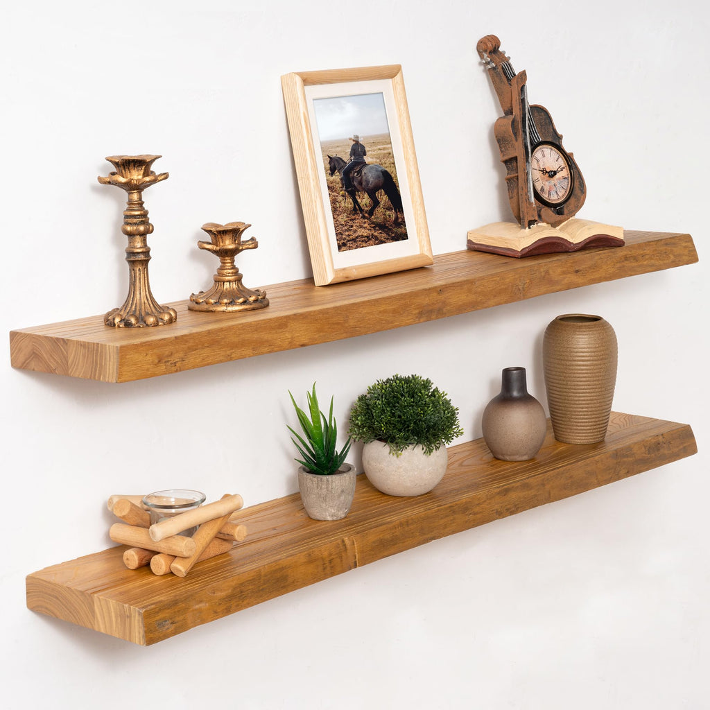 Marsmiles 48in Solid Wood Floating Shelves for Wall, 1Pack|Walnut