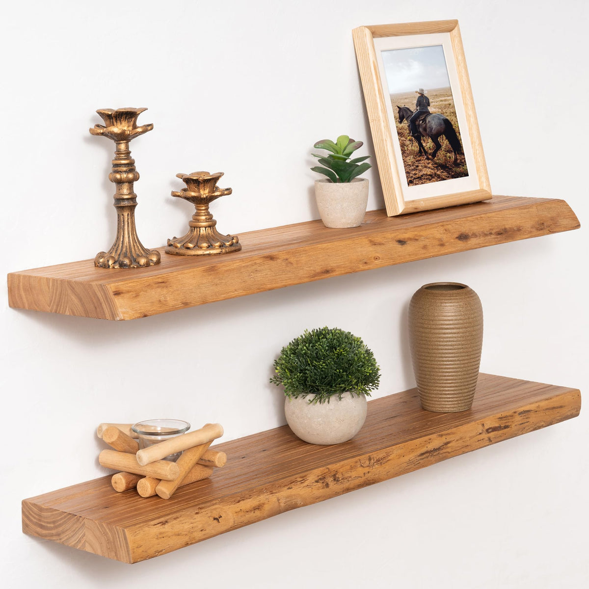 Marsmiles 48in Solid Wood Floating Shelves for Wall, 1Pack|Walnut