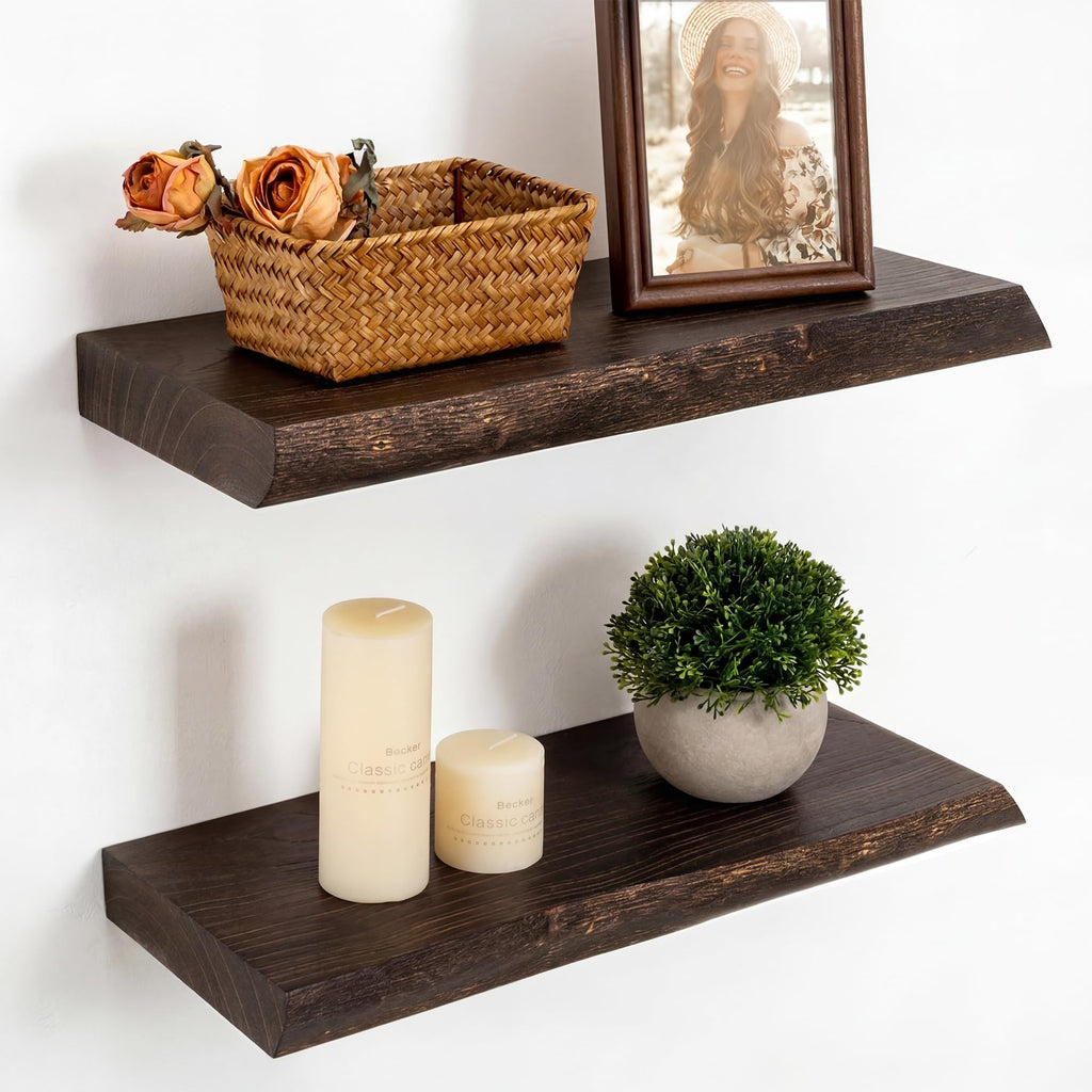 Marsmiles 48in Solid Wood Floating Shelves for Wall, 1Pack|Walnut