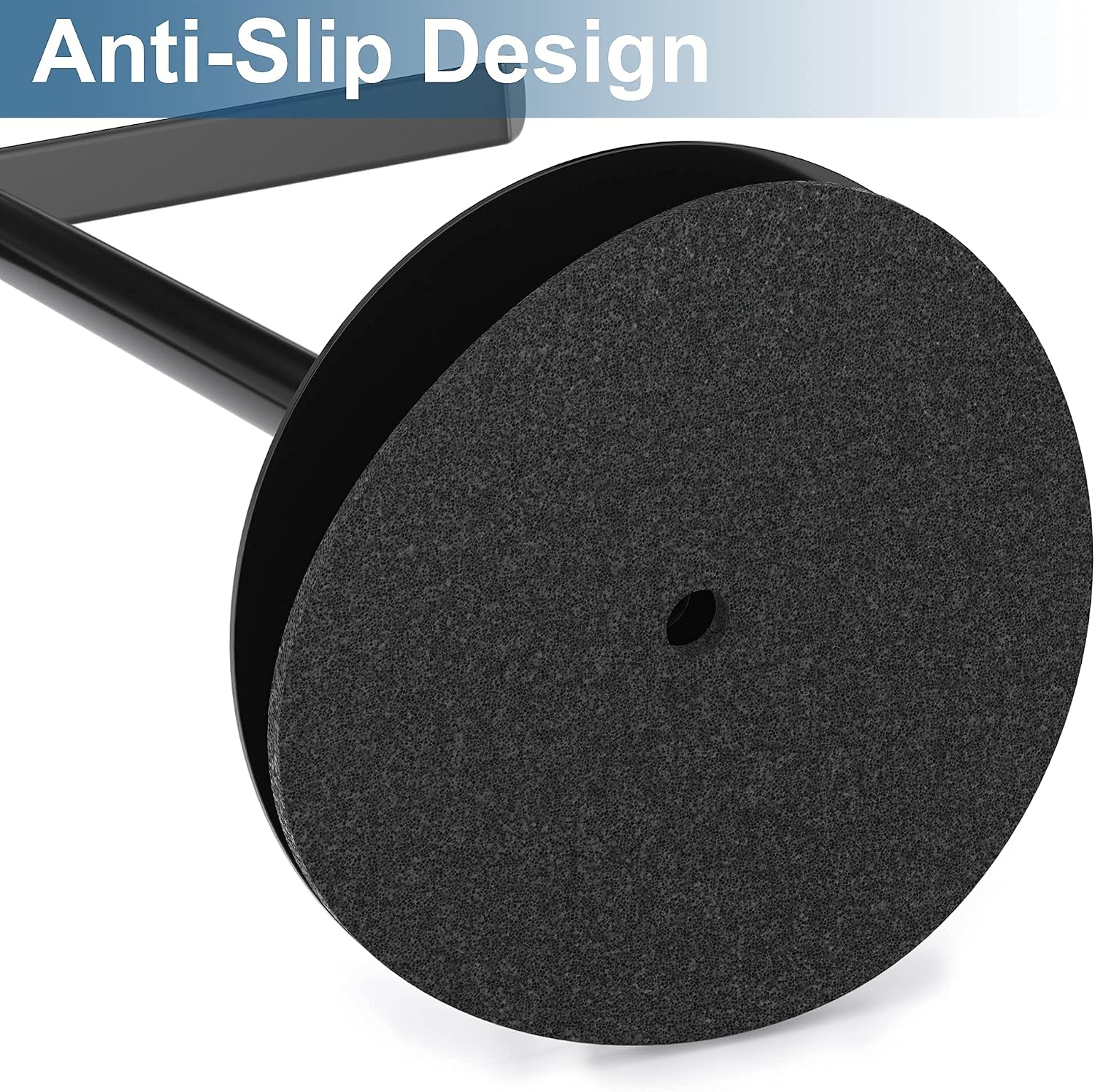 Black T-Shaped Hand Towel Holder Stand for Countertops, Stainless Steel