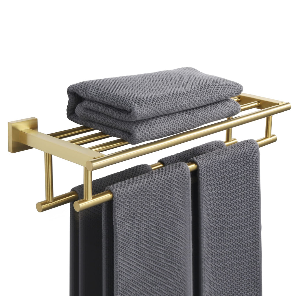 Alise Double Towel Rack for Bathroom Wall Mounted 24 Inch,Matte Black