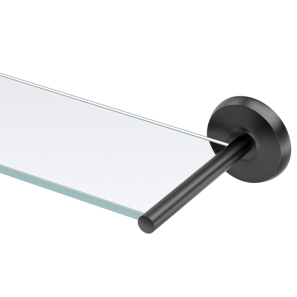 Gatco 5476 Locke Glass Shelf, Polished Nickel/Wall Mounted 20.13" X 5.38" Tempered/Floating Rectangle Glass Shelf for Bathroom