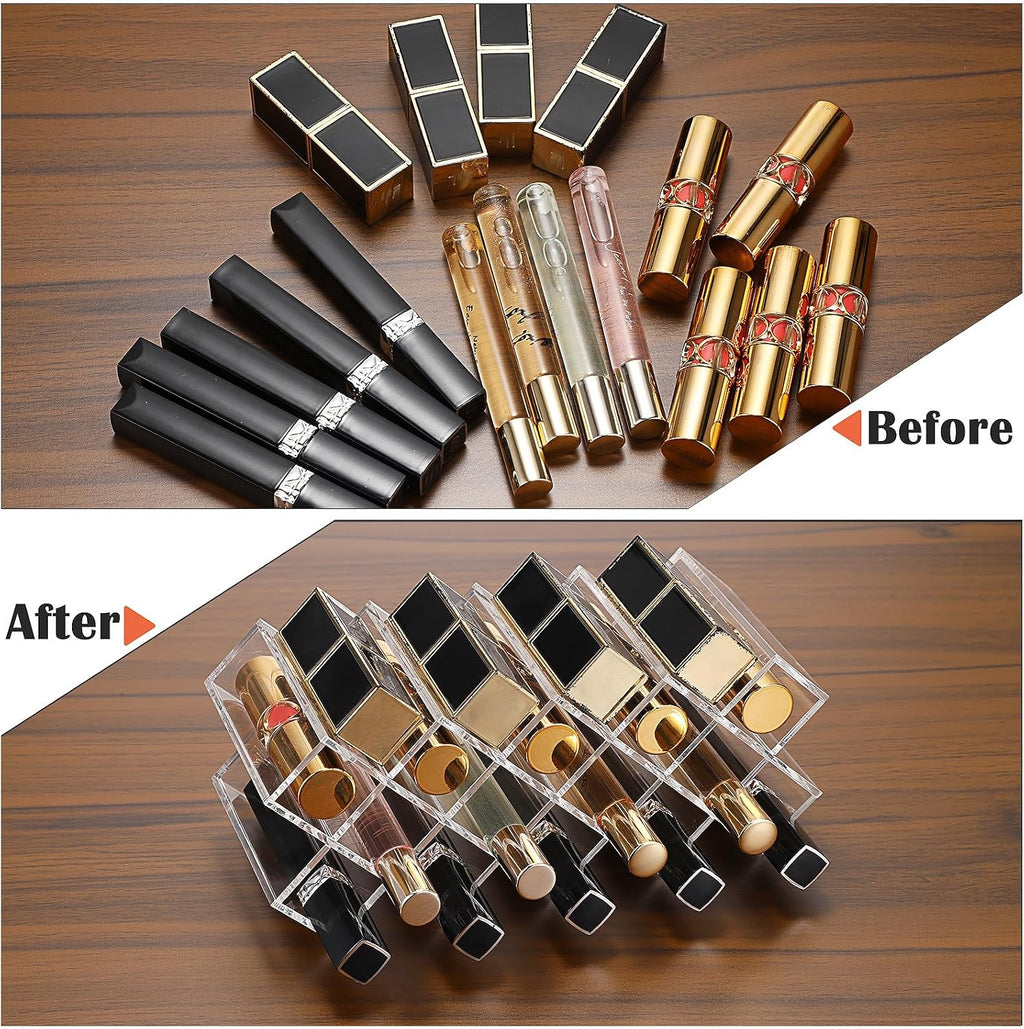 ELLDOO Rollerball Perfume Organizer, 14 Spaces Acrylic Perfume Storage
