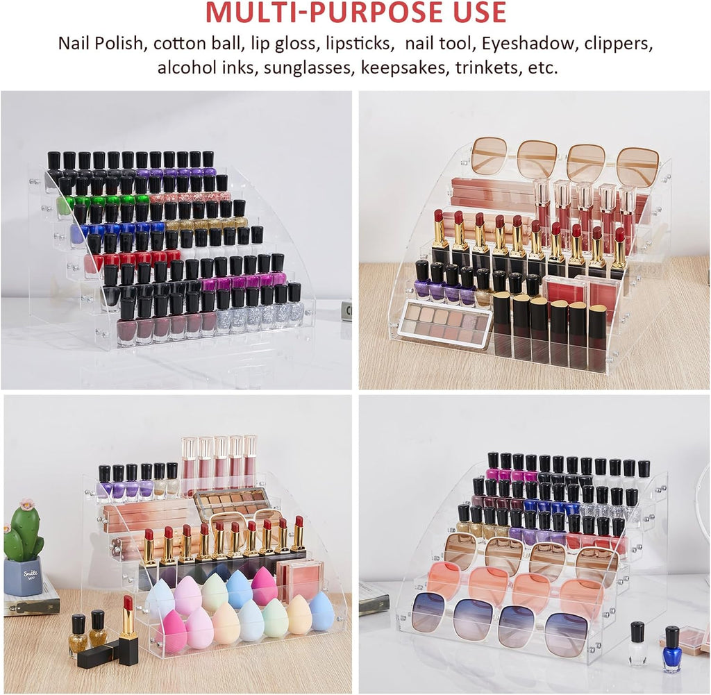 KINGROW Nail Polish Organizer, Acrylic Paint Display for table 6 Tier