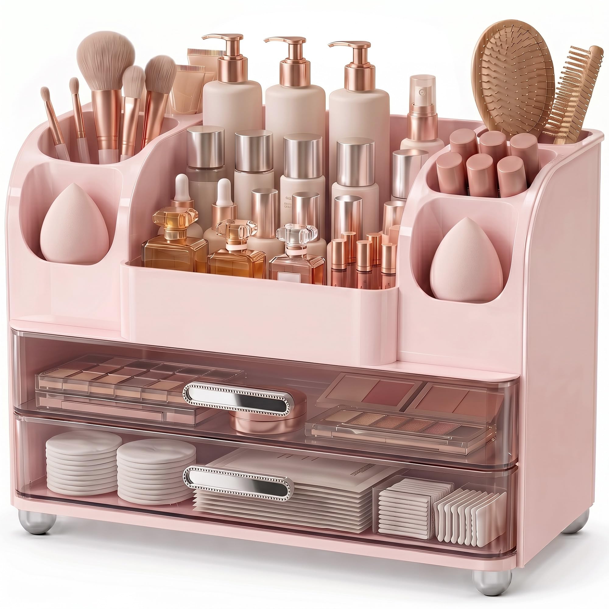 Large Makeup Organizer Countertop for Vanity Skincare Organizers