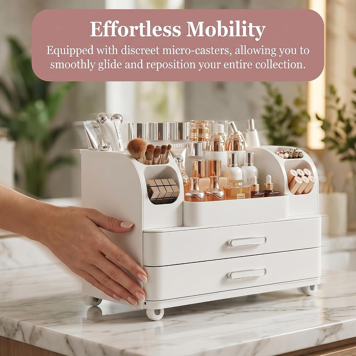 Large Makeup Organizer for Vanity - Perfume Cosmetic Display Cases