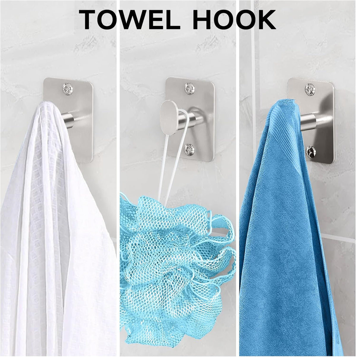 KLJKPA Brushed Nickel Bathroom Accessories Set, 4 PCS Bathroom Hardware Set