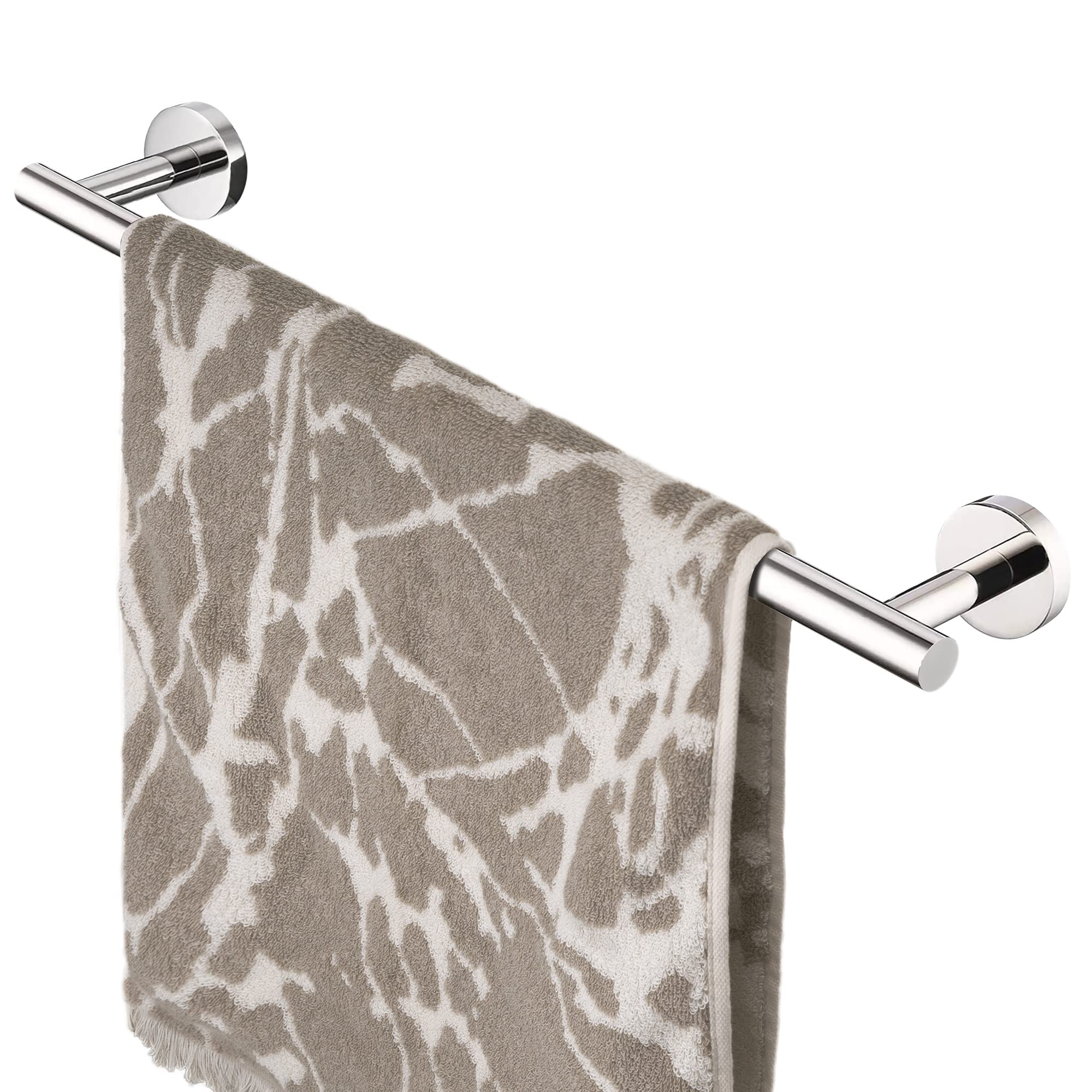 HITSLAM Brushed Nickel 18 Inch Towel Bar for Bathroom, SUS304 Stainless Steel Bathroom Towel Rack Wall Mounted, Modern Home Decor Bath Towel Holder with Hardware Accessories (Total Length 19.8 Inch)