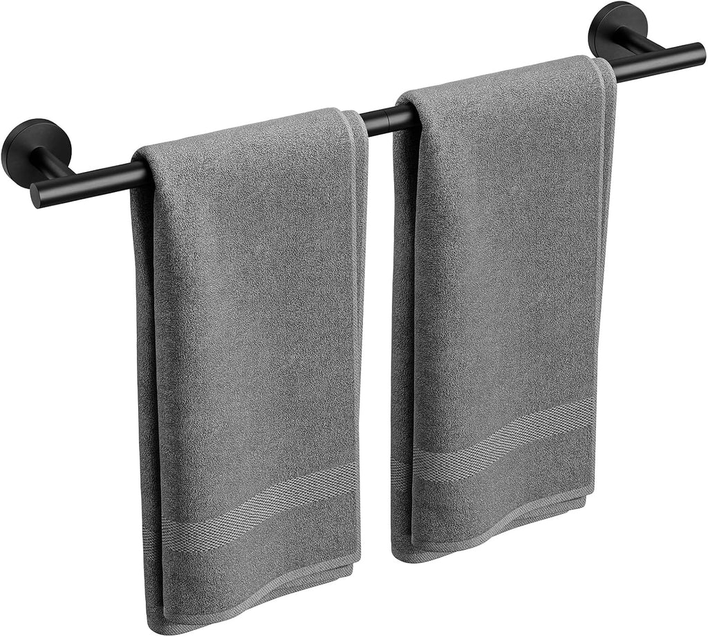 Matte Black Towel Bar, 24 Inch Bathroom Towel Rack