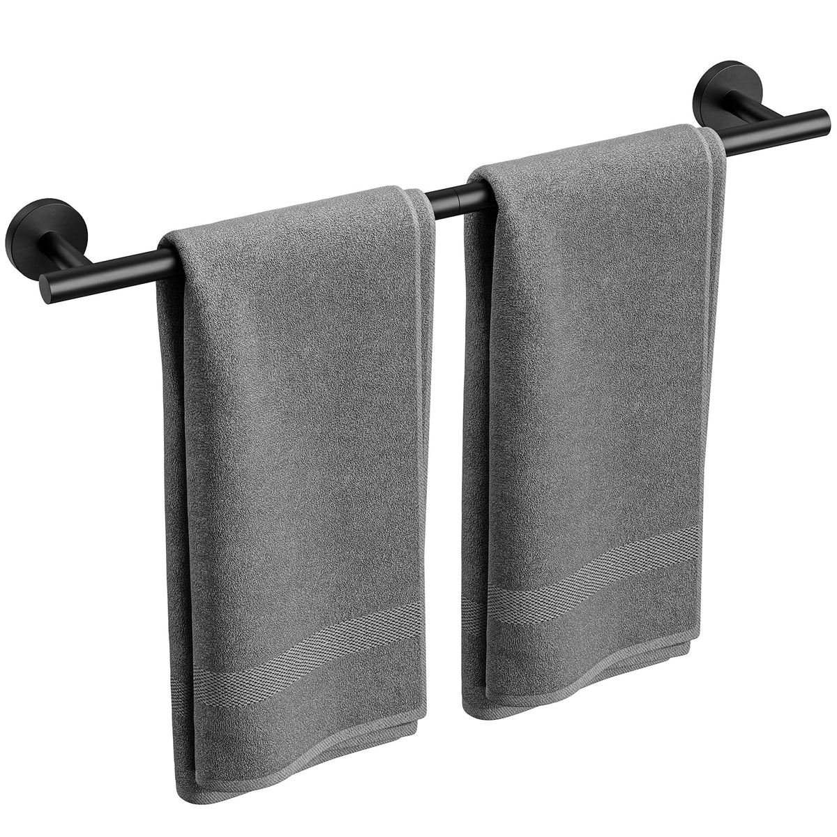 Matte Black Towel Bar, 24 Inch Bathroom Towel Rack