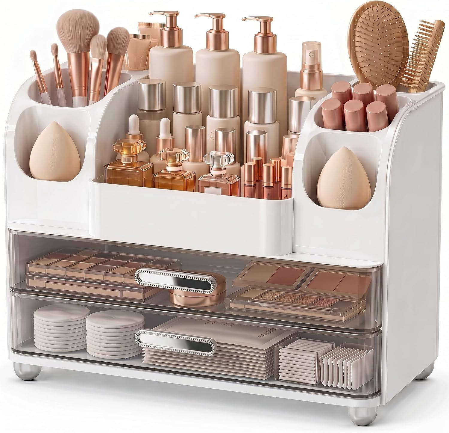 Large Makeup Organizer Countertop for Vanity Skincare Organizers