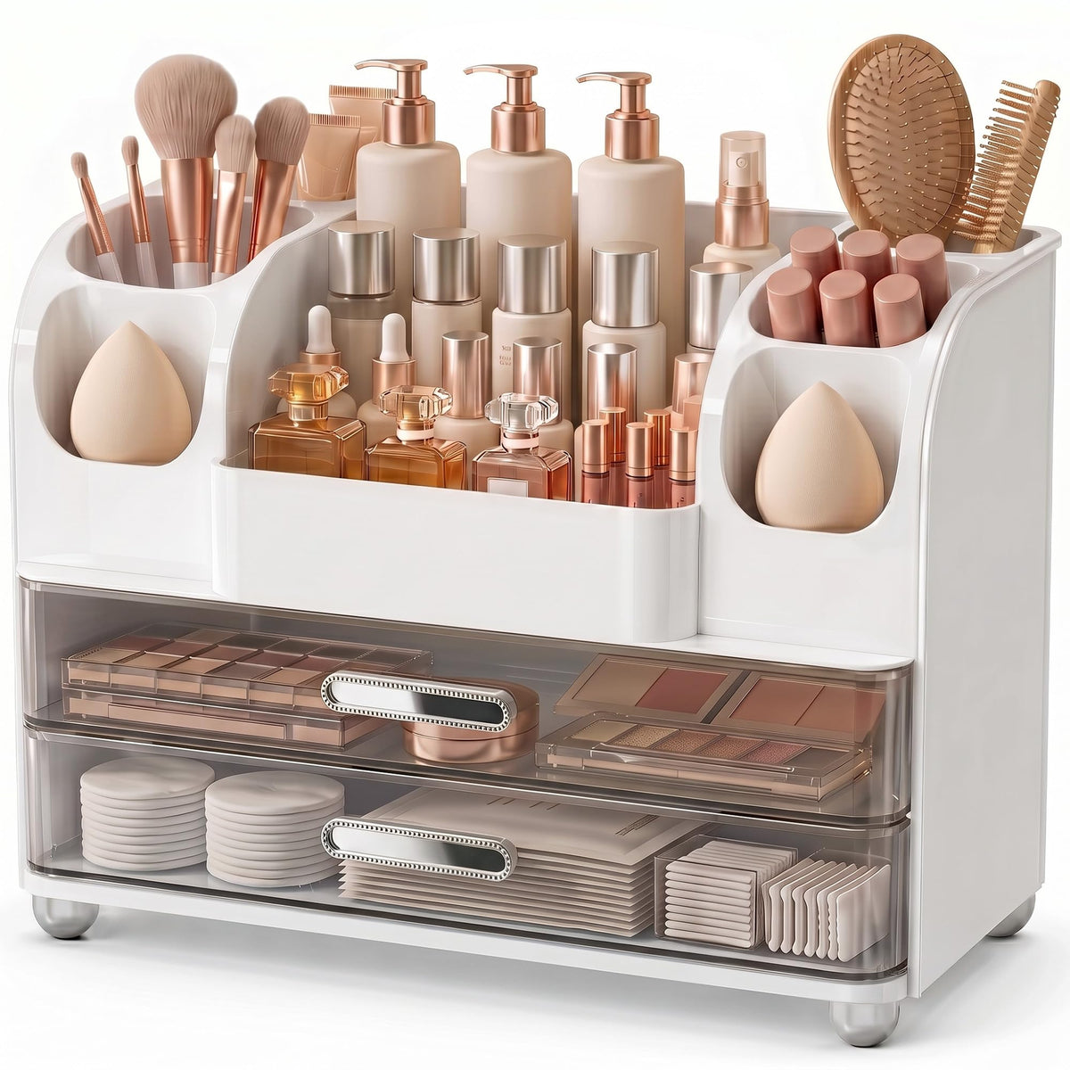 Large Makeup Organizer Countertop for Vanity Skincare Organizers