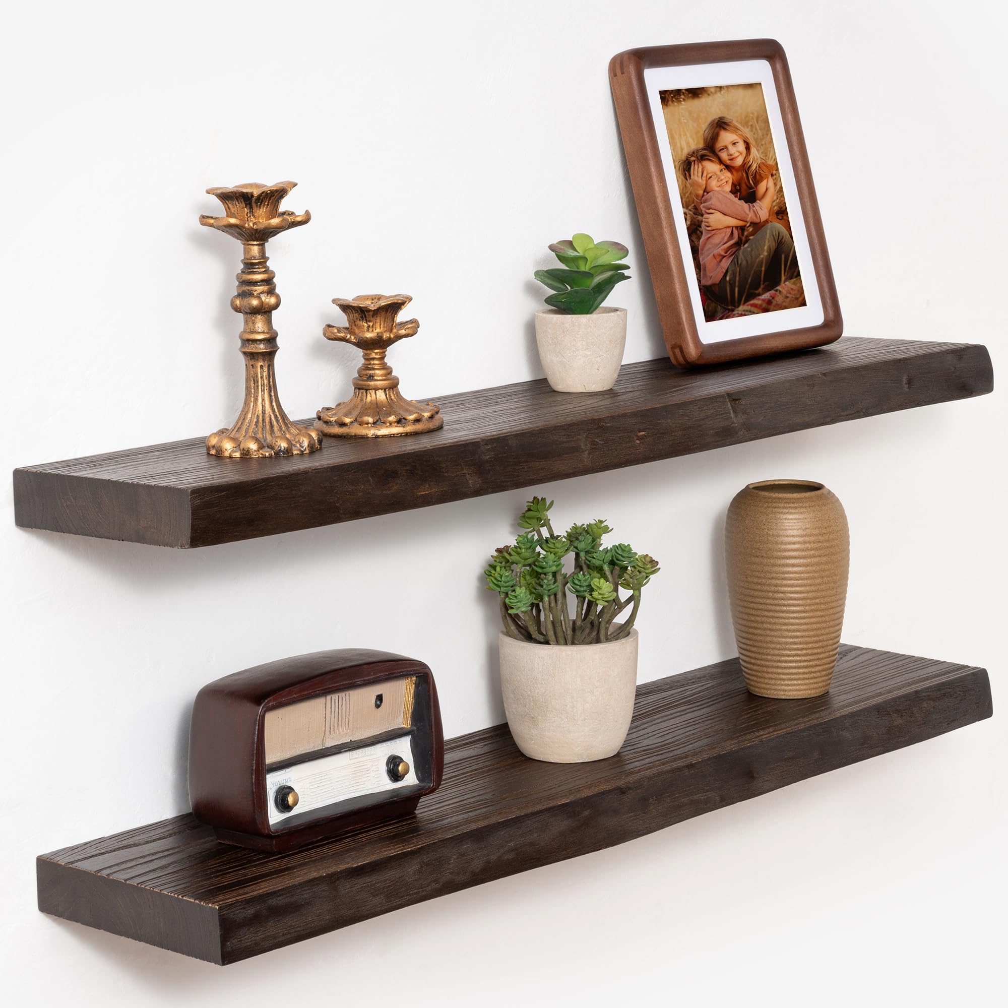 Marsmiles 48in Solid Wood Floating Shelves for Wall, 1Pack|Walnut