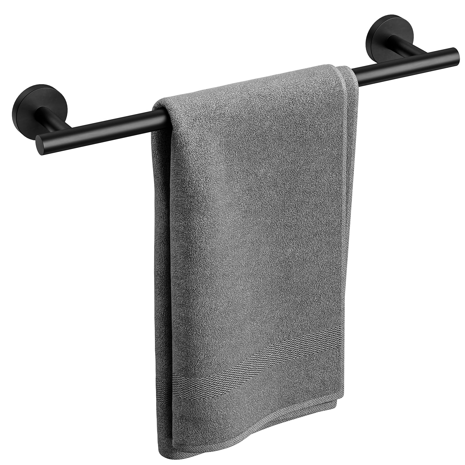 Matte Black Towel Bar, 24 Inch Bathroom Towel Rack