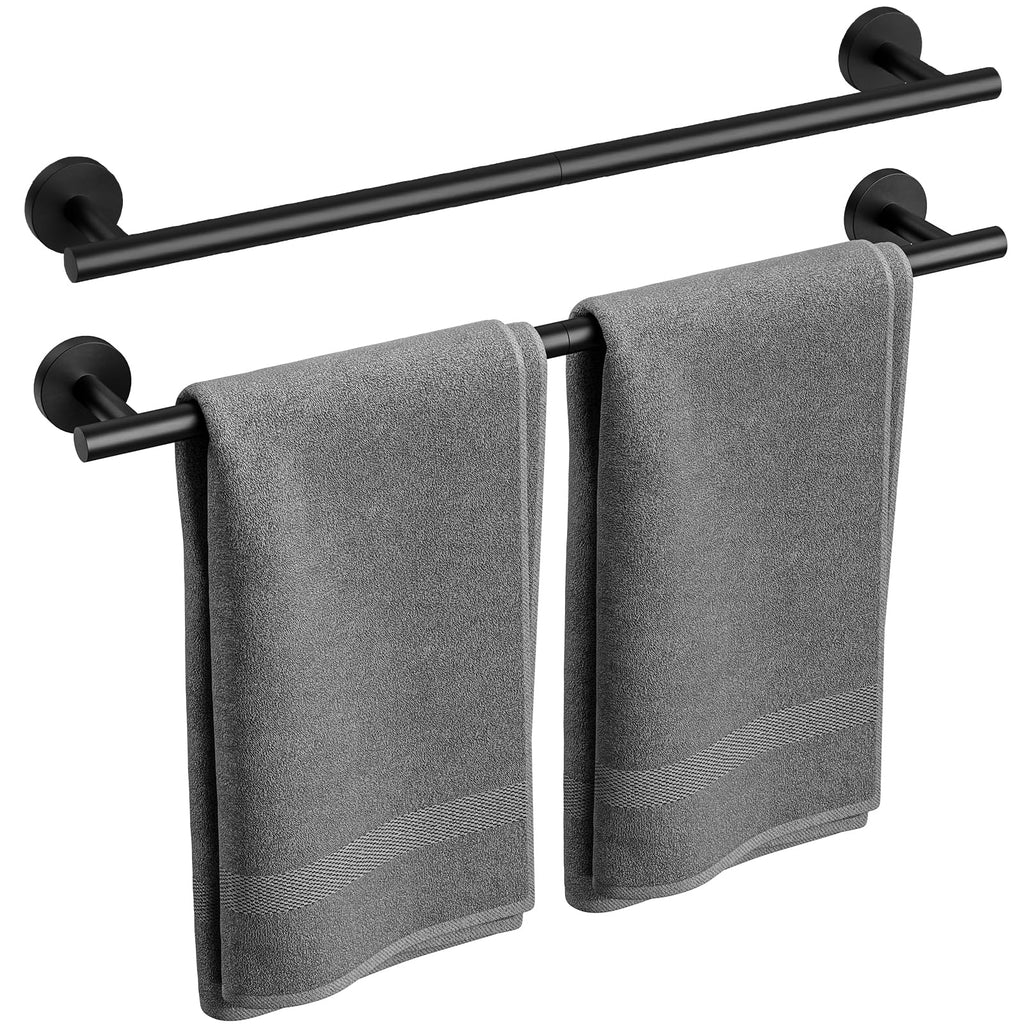 Matte Black Towel Bar, 24 Inch Bathroom Towel Rack