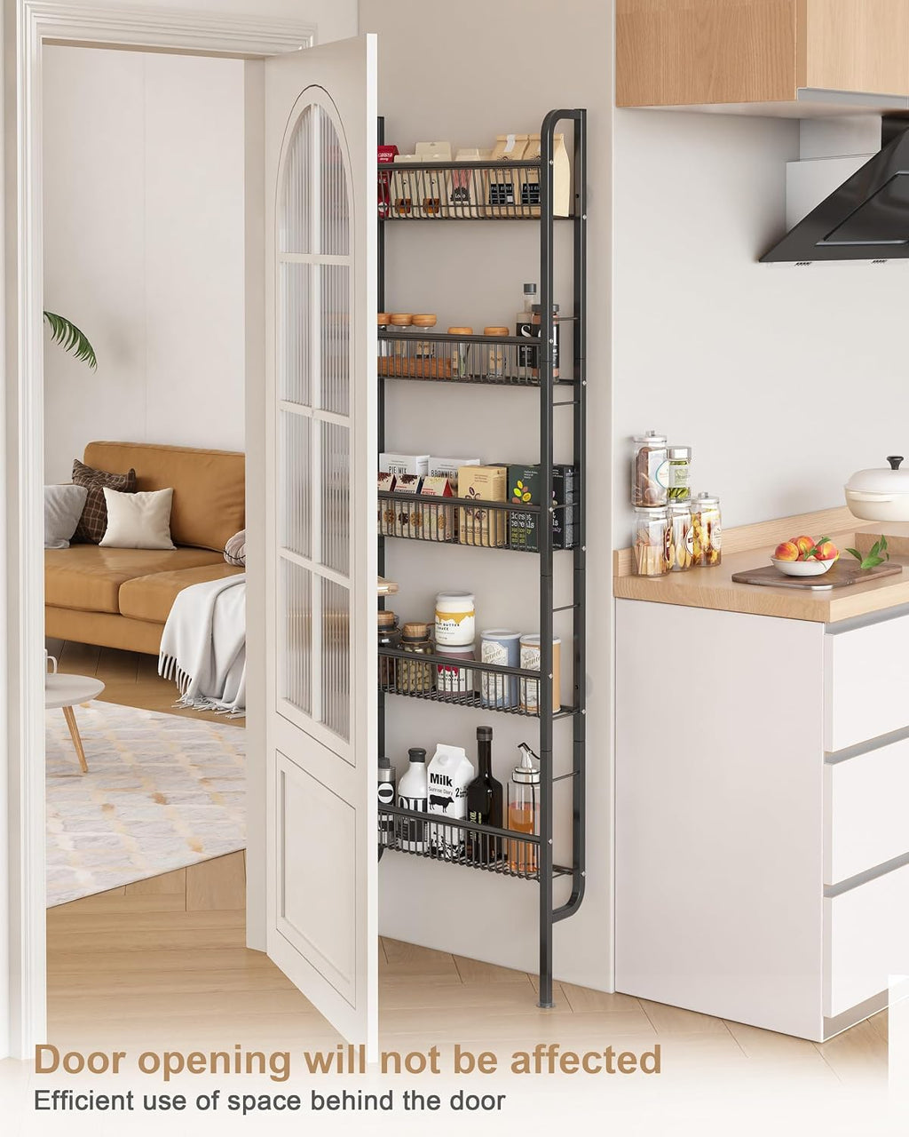 UMDONX Narrow 5-Tier Behind-the-Door Bathroom Storage Rack