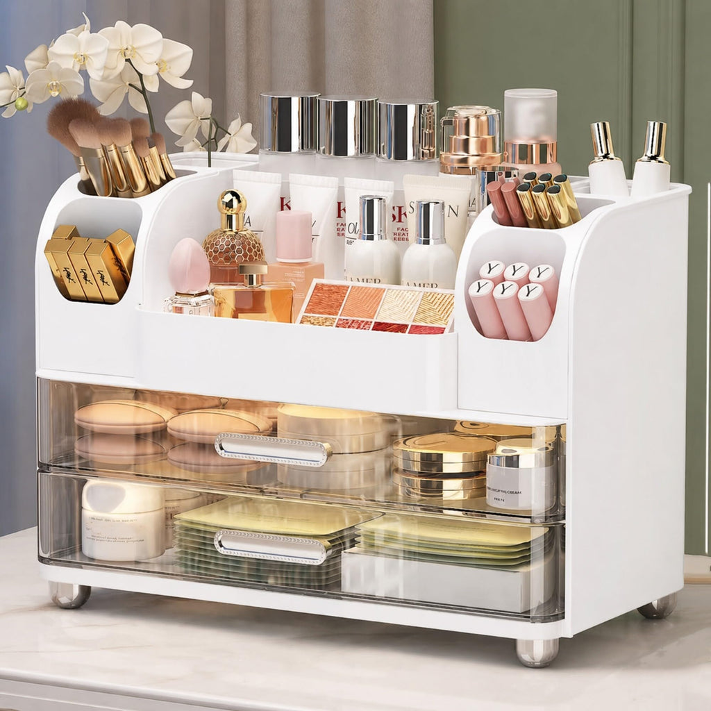 Large Makeup Organizer for Vanity - Perfume Cosmetic Display Cases