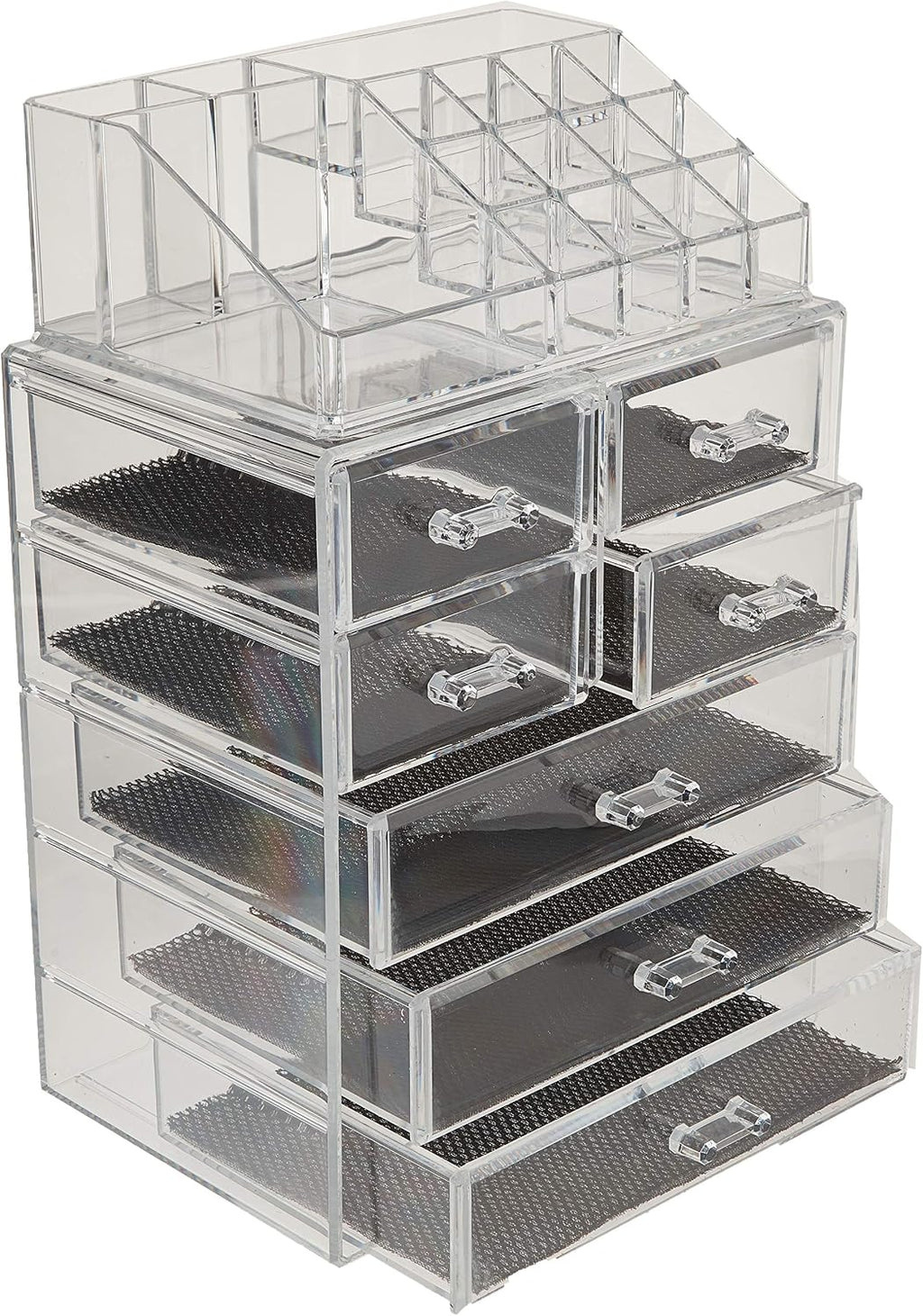Sorbus Makeup Organizer, 7-Drawer Acrylic 2-Piece Set (Clear)